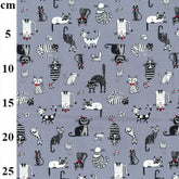 Rose & Hubble Crazy Cat Print, 100 % Baumwoll-Popeline (CP0859)